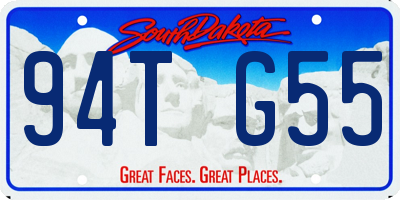 SD license plate 94TG55