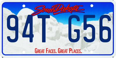 SD license plate 94TG56