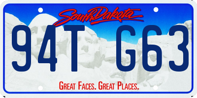 SD license plate 94TG63