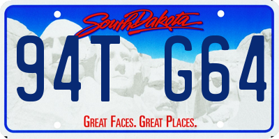 SD license plate 94TG64
