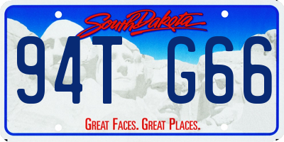 SD license plate 94TG66