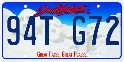 SD license plate 94TG72