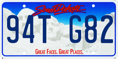 SD license plate 94TG82