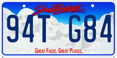 SD license plate 94TG84