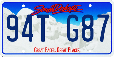 SD license plate 94TG87