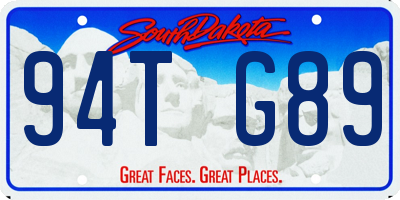 SD license plate 94TG89