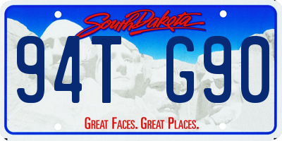 SD license plate 94TG90