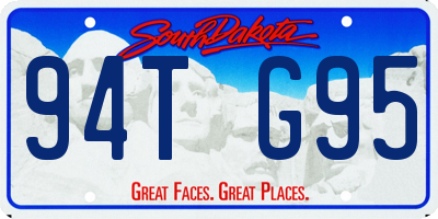 SD license plate 94TG95