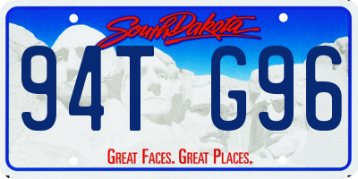 SD license plate 94TG96