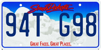 SD license plate 94TG98