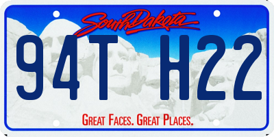 SD license plate 94TH22