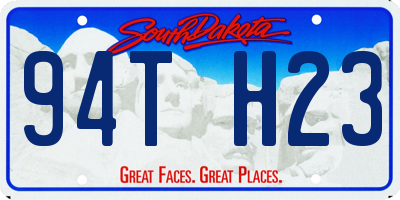 SD license plate 94TH23