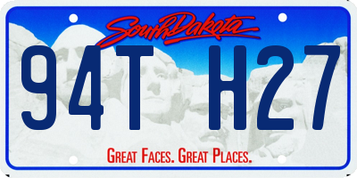 SD license plate 94TH27