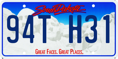 SD license plate 94TH31