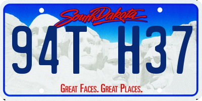 SD license plate 94TH37