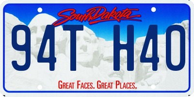 SD license plate 94TH40