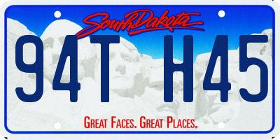 SD license plate 94TH45