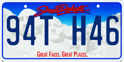 SD license plate 94TH46