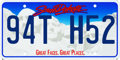 SD license plate 94TH52