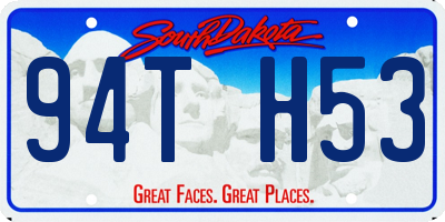 SD license plate 94TH53