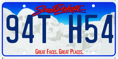 SD license plate 94TH54