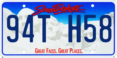 SD license plate 94TH58