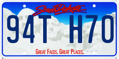 SD license plate 94TH70
