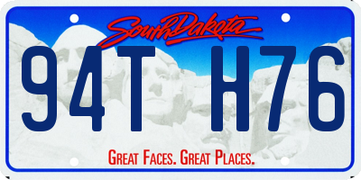 SD license plate 94TH76