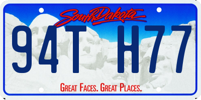SD license plate 94TH77