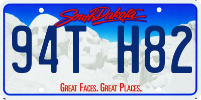 SD license plate 94TH82