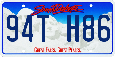 SD license plate 94TH86