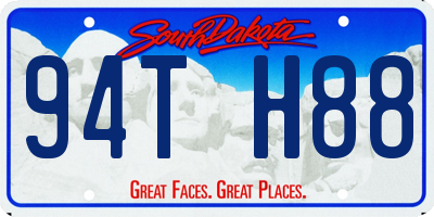 SD license plate 94TH88