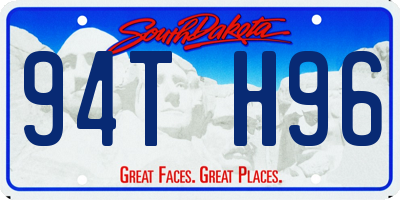 SD license plate 94TH96