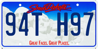 SD license plate 94TH97