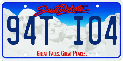 SD license plate 94TI04