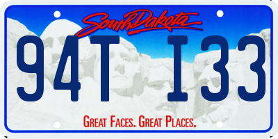 SD license plate 94TI33