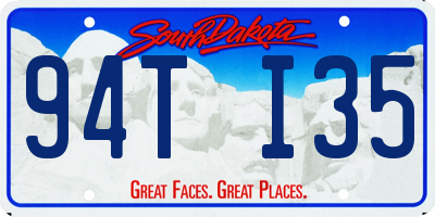 SD license plate 94TI35