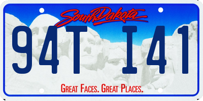 SD license plate 94TI41