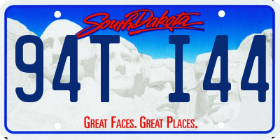 SD license plate 94TI44