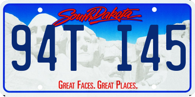 SD license plate 94TI45