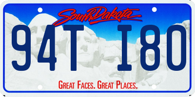 SD license plate 94TI80