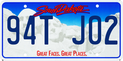 SD license plate 94TJ02