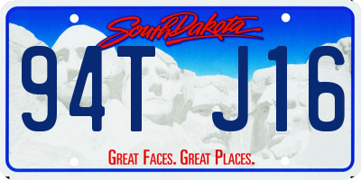 SD license plate 94TJ16
