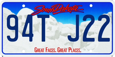 SD license plate 94TJ22