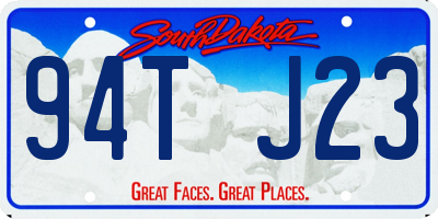 SD license plate 94TJ23