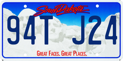 SD license plate 94TJ24