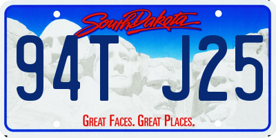 SD license plate 94TJ25