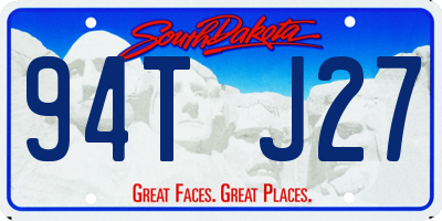 SD license plate 94TJ27