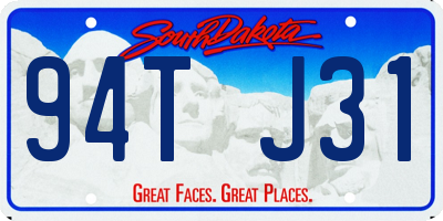 SD license plate 94TJ31