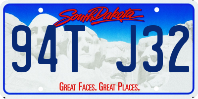SD license plate 94TJ32